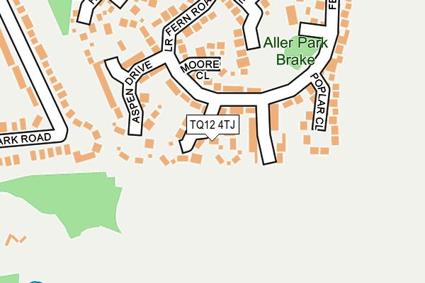 TQ12 4TJ map - OS OpenMap – Local (Ordnance Survey)