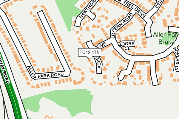 TQ12 4TN map - OS OpenMap – Local (Ordnance Survey) TQ12 4TN map - OS OpenMap – Local (Ordnance Survey)