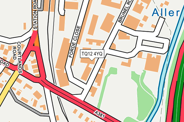 TQ12 4YQ map - OS OpenMap – Local (Ordnance Survey) TQ12 4YQ map - OS OpenMap – Local (Ordnance Survey)