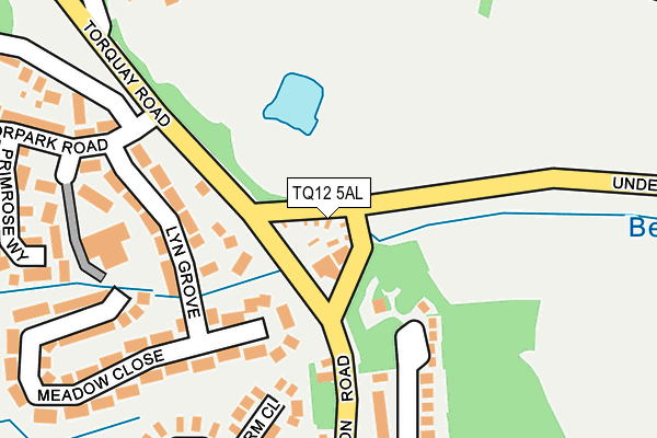 TQ12 5AL map - OS OpenMap – Local (Ordnance Survey) TQ12 5AL map - OS OpenMap – Local (Ordnance Survey)