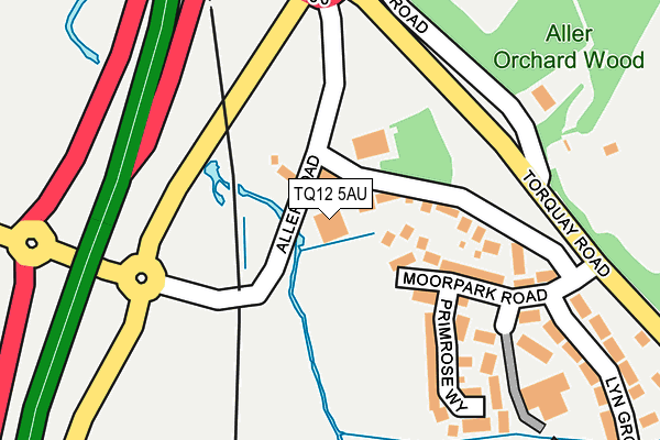 TQ12 5AU map - OS OpenMap – Local (Ordnance Survey) TQ12 5AU map - OS OpenMap – Local (Ordnance Survey)