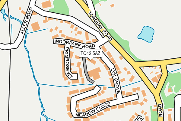 TQ12 5AZ map - OS OpenMap – Local (Ordnance Survey) TQ12 5AZ map - OS OpenMap – Local (Ordnance Survey)