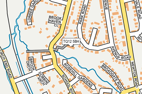TQ12 5BH map - OS OpenMap – Local (Ordnance Survey) TQ12 5BH map - OS OpenMap – Local (Ordnance Survey)
