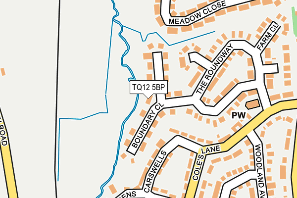 TQ12 5BP map - OS OpenMap – Local (Ordnance Survey) TQ12 5BP map - OS OpenMap – Local (Ordnance Survey)