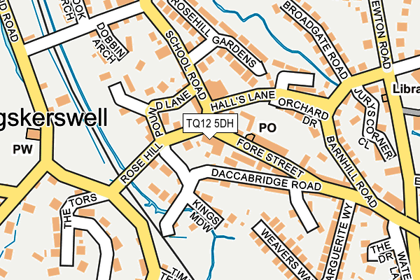 TQ12 5DH map - OS OpenMap – Local (Ordnance Survey) TQ12 5DH map - OS OpenMap – Local (Ordnance Survey)