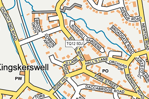 TQ12 5DJ map - OS OpenMap – Local (Ordnance Survey) TQ12 5DJ map - OS OpenMap – Local (Ordnance Survey)