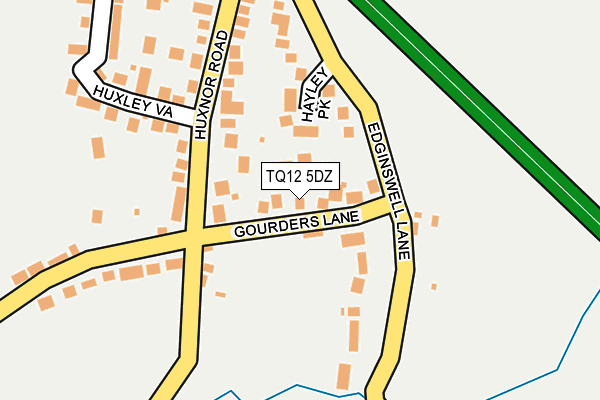TQ12 5DZ map - OS OpenMap – Local (Ordnance Survey) TQ12 5DZ map - OS OpenMap – Local (Ordnance Survey)