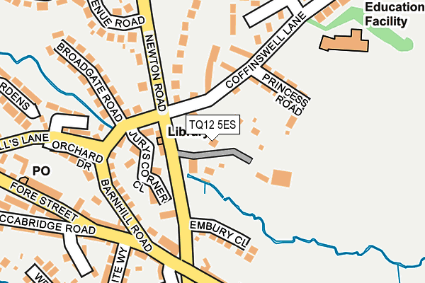 TQ12 5ES map - OS OpenMap – Local (Ordnance Survey) TQ12 5ES map - OS OpenMap – Local (Ordnance Survey)