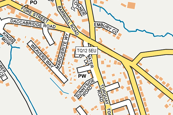 TQ12 5EU map - OS OpenMap – Local (Ordnance Survey) TQ12 5EU map - OS OpenMap – Local (Ordnance Survey)