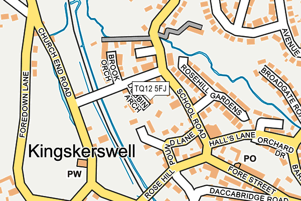 TQ12 5FJ map - OS OpenMap – Local (Ordnance Survey) TQ12 5FJ map - OS OpenMap – Local (Ordnance Survey)