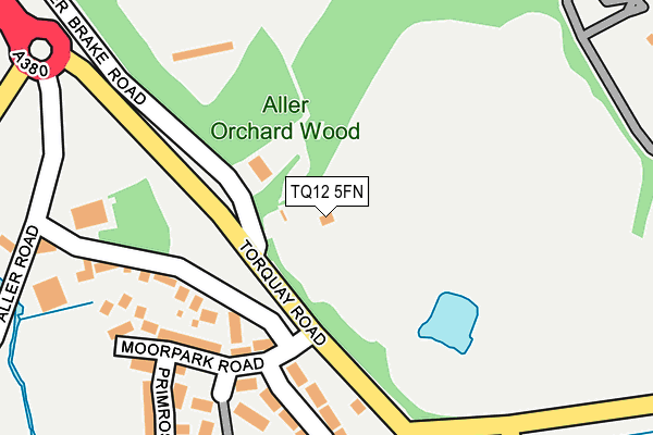 TQ12 5FN map - OS OpenMap – Local (Ordnance Survey) TQ12 5FN map - OS OpenMap – Local (Ordnance Survey)
