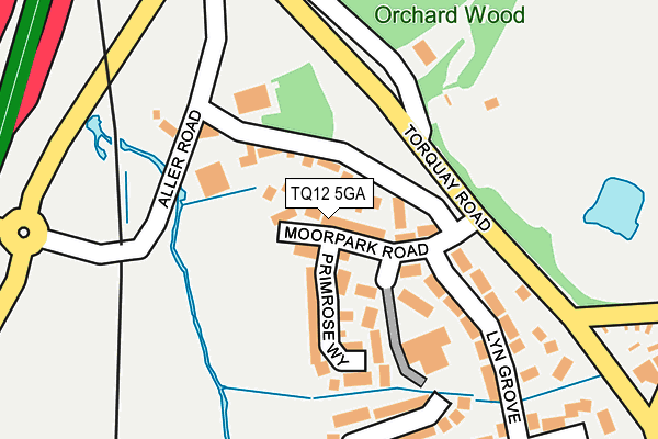 TQ12 5GA map - OS OpenMap – Local (Ordnance Survey) TQ12 5GA map - OS OpenMap – Local (Ordnance Survey)