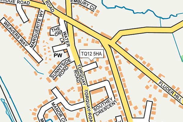 TQ12 5HA map - OS OpenMap – Local (Ordnance Survey) TQ12 5HA map - OS OpenMap – Local (Ordnance Survey)