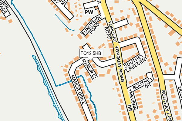 TQ12 5HB map - OS OpenMap – Local (Ordnance Survey) TQ12 5HB map - OS OpenMap – Local (Ordnance Survey)