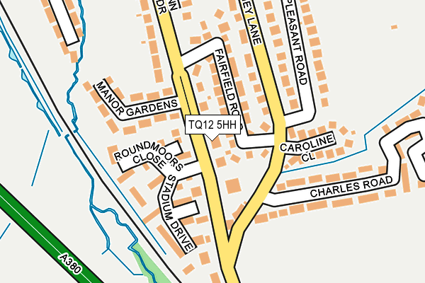 TQ12 5HH map - OS OpenMap – Local (Ordnance Survey) TQ12 5HH map - OS OpenMap – Local (Ordnance Survey)