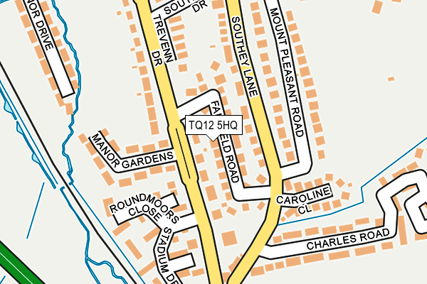 TQ12 5HQ map - OS OpenMap – Local (Ordnance Survey) TQ12 5HQ map - OS OpenMap – Local (Ordnance Survey)