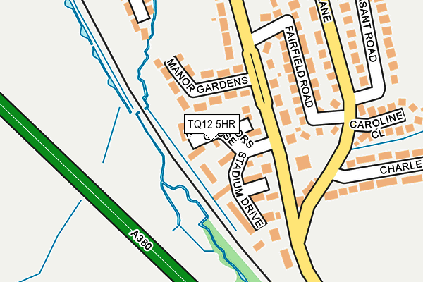 TQ12 5HR map - OS OpenMap – Local (Ordnance Survey)