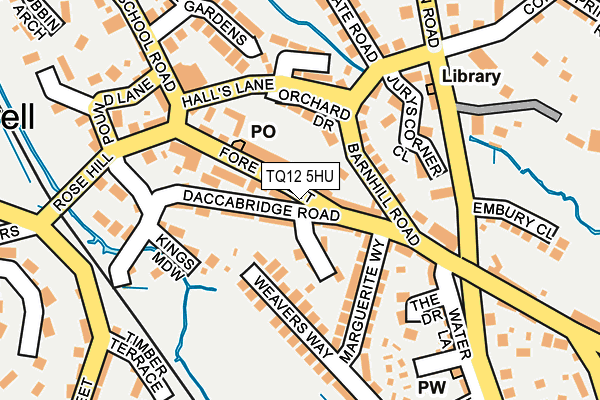 TQ12 5HU map - OS OpenMap – Local (Ordnance Survey) TQ12 5HU map - OS OpenMap – Local (Ordnance Survey)