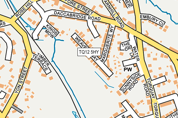 TQ12 5HY map - OS OpenMap – Local (Ordnance Survey) TQ12 5HY map - OS OpenMap – Local (Ordnance Survey)