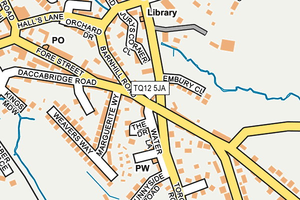 TQ12 5JA map - OS OpenMap – Local (Ordnance Survey) TQ12 5JA map - OS OpenMap – Local (Ordnance Survey)
