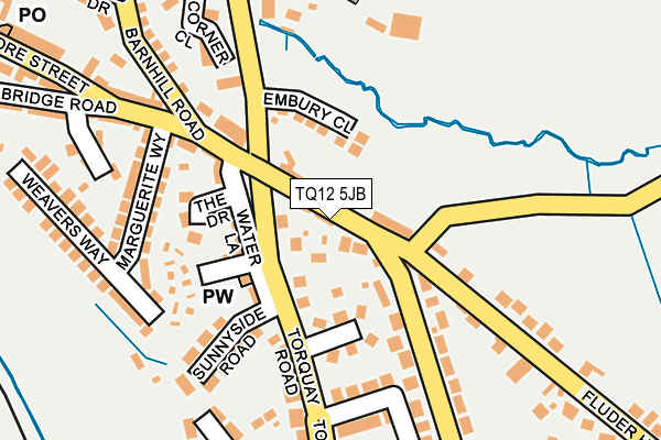 TQ12 5JB map - OS OpenMap – Local (Ordnance Survey) TQ12 5JB map - OS OpenMap – Local (Ordnance Survey)