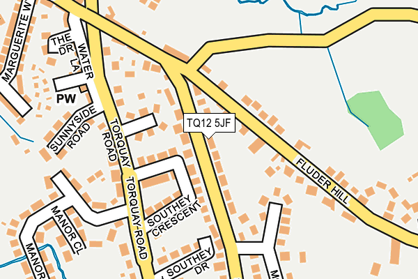 TQ12 5JF map - OS OpenMap – Local (Ordnance Survey) TQ12 5JF map - OS OpenMap – Local (Ordnance Survey)