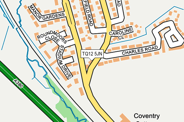 TQ12 5JN map - OS OpenMap – Local (Ordnance Survey)
