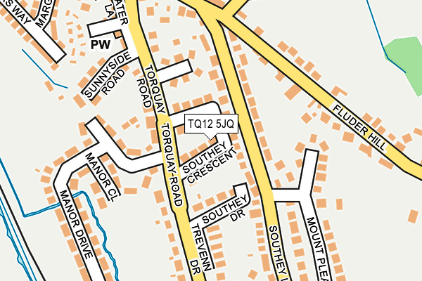 TQ12 5JQ map - OS OpenMap – Local (Ordnance Survey) TQ12 5JQ map - OS OpenMap – Local (Ordnance Survey)