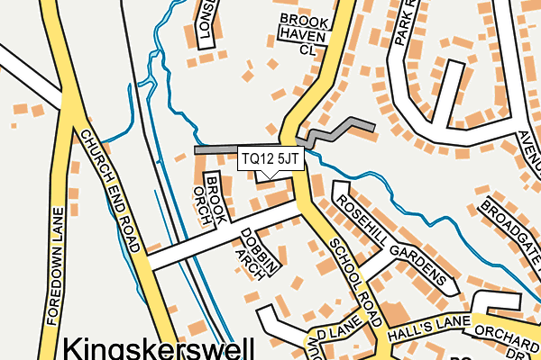TQ12 5JT map - OS OpenMap – Local (Ordnance Survey)