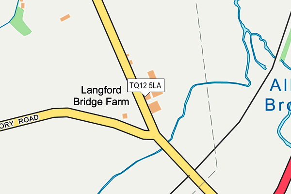 TQ12 5LA map - OS OpenMap – Local (Ordnance Survey)