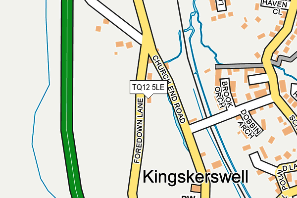 TQ12 5LE map - OS OpenMap – Local (Ordnance Survey) TQ12 5LE map - OS OpenMap – Local (Ordnance Survey)