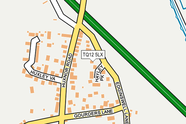 TQ12 5LX map - OS OpenMap – Local (Ordnance Survey) TQ12 5LX map - OS OpenMap – Local (Ordnance Survey)