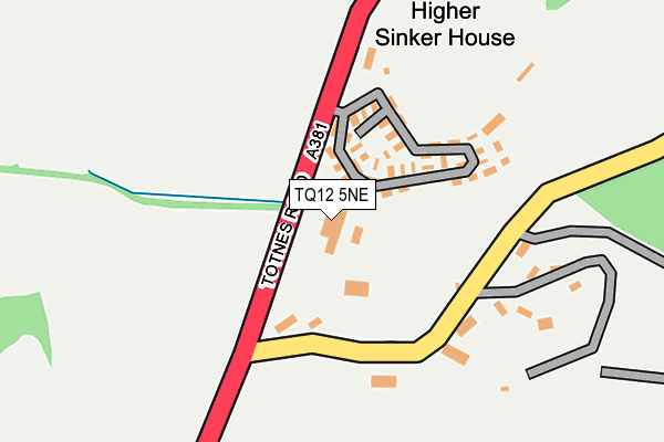 TQ12 5NE map - OS OpenMap – Local (Ordnance Survey) TQ12 5NE map - OS OpenMap – Local (Ordnance Survey)