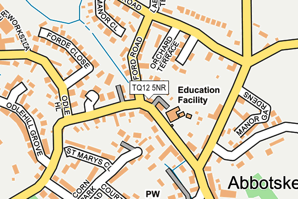 TQ12 5NR map - OS OpenMap – Local (Ordnance Survey)