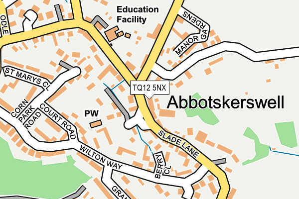 TQ12 5NX map - OS OpenMap – Local (Ordnance Survey) TQ12 5NX map - OS OpenMap – Local (Ordnance Survey)