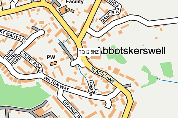 TQ12 5NZ map - OS OpenMap – Local (Ordnance Survey) TQ12 5NZ map - OS OpenMap – Local (Ordnance Survey)