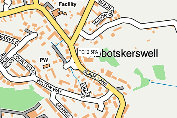 TQ12 5PA map - OS OpenMap – Local (Ordnance Survey) TQ12 5PA map - OS OpenMap – Local (Ordnance Survey)