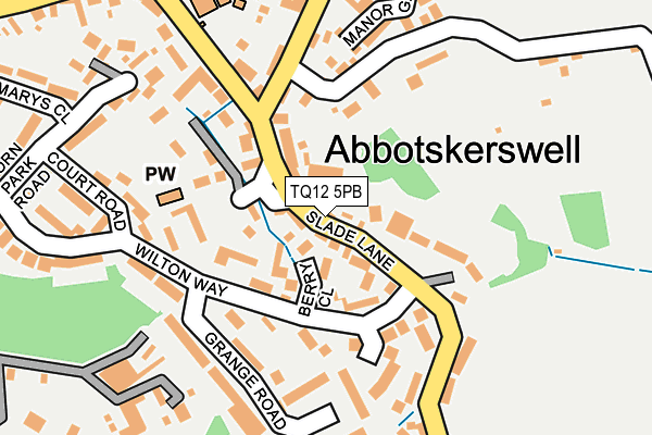 TQ12 5PB map - OS OpenMap – Local (Ordnance Survey) TQ12 5PB map - OS OpenMap – Local (Ordnance Survey)