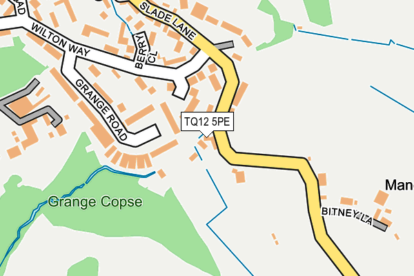 TQ12 5PE map - OS OpenMap – Local (Ordnance Survey) TQ12 5PE map - OS OpenMap – Local (Ordnance Survey)