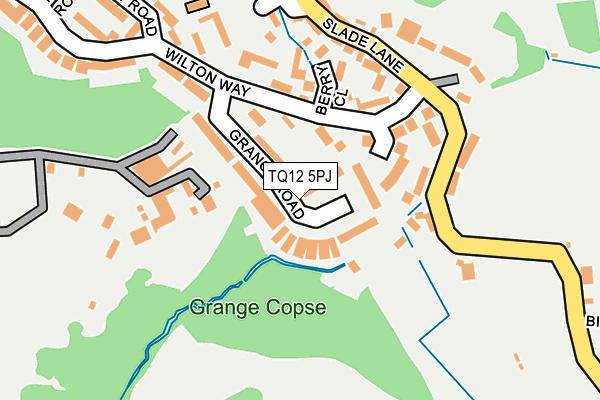 TQ12 5PJ map - OS OpenMap – Local (Ordnance Survey)