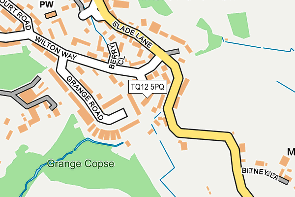 TQ12 5PQ map - OS OpenMap – Local (Ordnance Survey) TQ12 5PQ map - OS OpenMap – Local (Ordnance Survey)