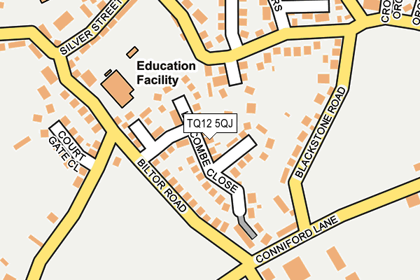 TQ12 5QJ map - OS OpenMap – Local (Ordnance Survey) TQ12 5QJ map - OS OpenMap – Local (Ordnance Survey)