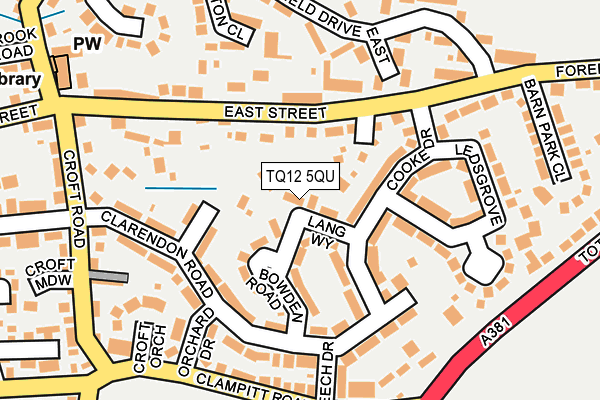 TQ12 5QU map - OS OpenMap – Local (Ordnance Survey) TQ12 5QU map - OS OpenMap – Local (Ordnance Survey)