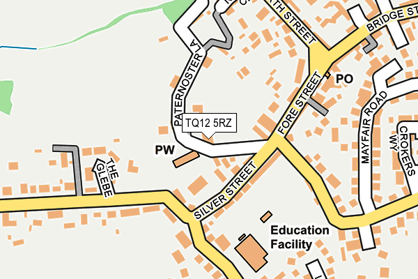 TQ12 5RZ map - OS OpenMap – Local (Ordnance Survey) TQ12 5RZ map - OS OpenMap – Local (Ordnance Survey)