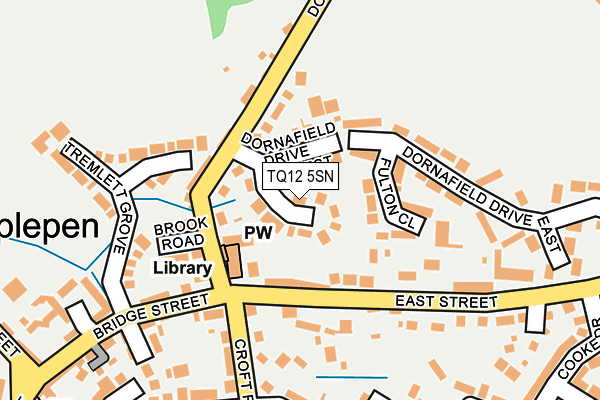 TQ12 5SN map - OS OpenMap – Local (Ordnance Survey) TQ12 5SN map - OS OpenMap – Local (Ordnance Survey)