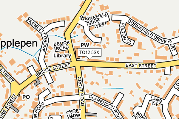 TQ12 5SX map - OS OpenMap – Local (Ordnance Survey) TQ12 5SX map - OS OpenMap – Local (Ordnance Survey)