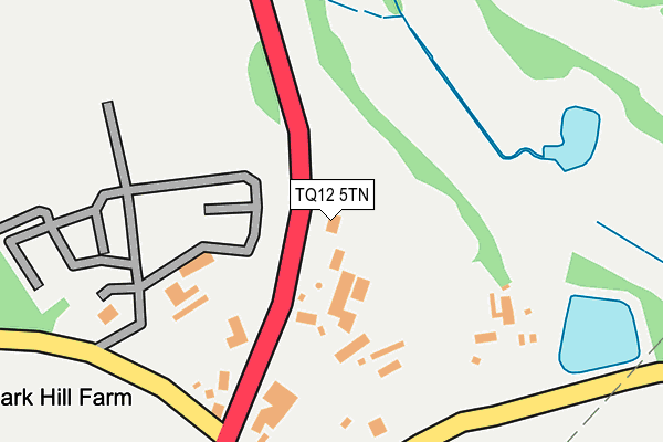 TQ12 5TN map - OS OpenMap – Local (Ordnance Survey) TQ12 5TN map - OS OpenMap – Local (Ordnance Survey)