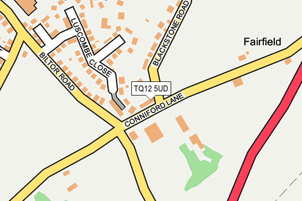 TQ12 5UD map - OS OpenMap – Local (Ordnance Survey) TQ12 5UD map - OS OpenMap – Local (Ordnance Survey)