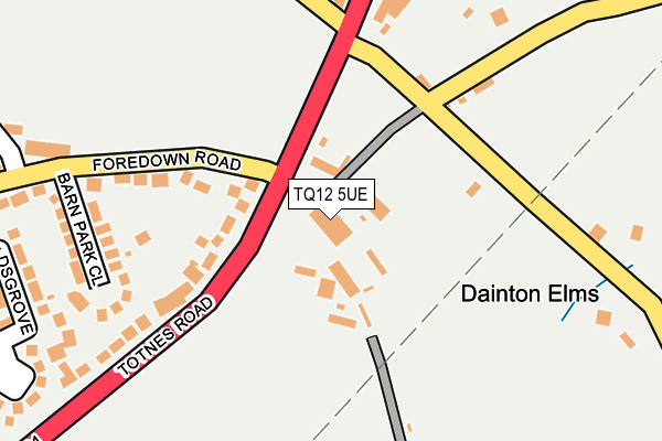 TQ12 5UE map - OS OpenMap – Local (Ordnance Survey)