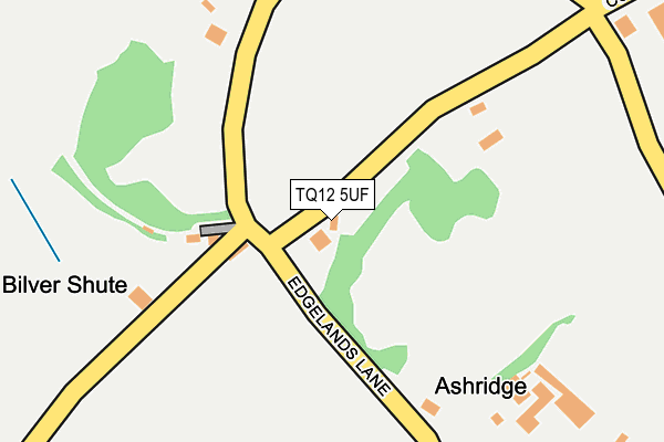TQ12 5UF map - OS OpenMap – Local (Ordnance Survey)